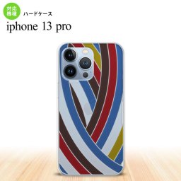 iPhone13 Pro iPhone13Pro 背面ケース カバー ステンドグラス風 帯 レッドブルー ステンドグラス風  nk-i13p-sg17
