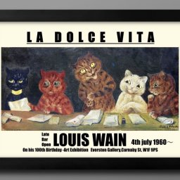 ルイス ウェイン オリジナル商品 A3 サイズ ポスター アート おしゃれ 絵画 インテリア 北欧 イラスト マット紙 艶消し アートパネル 額 フレーム デザイン 壁掛け ギフト 新築祝い ディスプレイ 引越し祝い　新生活　空間デザイン 