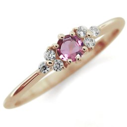 指輪 誕生石 レディース リング 10k 10金 K10 ピンキーリング 華奢 細い ピンキーリング シンプル かわいい 大人 女性 普段使い ジュエリー プレゼント