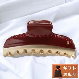 アレクサンドル ドゥ パリ ALEXANDRE DE PARIS ICCL 12832 03 B2 ヴァンドーム Lクリップ クリスタル ヘアクリップ ボルドー