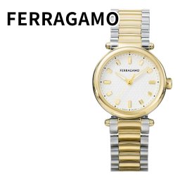 フェラガモ 腕時計 レディース クリスタルタンク ホワイトパール ゴールド シルバー 30mm クォーツ サファイアガラス Ferragamo Crystal Tank ブランドウォッチ 誕生日 プレゼント 記念日 ギフト 成人 卒業 入学