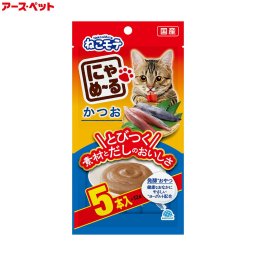 アース・ペット ねこモテ にゃめ～る かつお 猫用おやつ 12g×5本 国産 チュール ピューレ