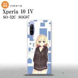 SO-52C SOG07 Xperia 10IV スマホケース 背面ケースソフトケース 女の子 A 青 2022年 7月発売 nk-xp104-tp1325