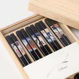 【ギフト対応無料】桐箱ギフト 浮世絵 箸 5膳組 ※送料無料(北海道・沖縄は除く)