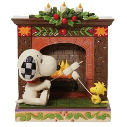 ジム ショア Jim Shore スヌーピー＆ウッドストック ファイヤープレイス 置物 フィギュア 人形 6010325 ピーナッツ Peanuts インテリア クリスマス