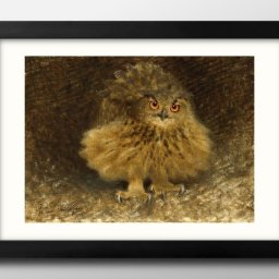 ブルーノ リリエフォッシュAnEagleOwl A3 サイズ ポスター アート おしゃれ 絵画 インテリア 北欧 イラスト マット紙 艶消し アートパネル 額 フレーム デザイン 壁掛け ギフト 新築祝い ディスプレイ 引越し祝い　新生活　空間デザイン 