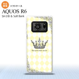SH-51B AQUOS R6 AQUOS R6 スマホケース ソフトケース 王冠 黄 メンズ レディース nk-r6-tp1454