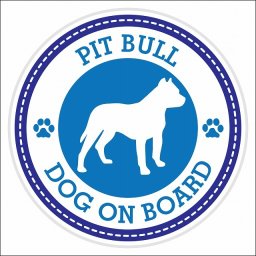 セーフティサイン ステッカー Dog on board PIT BULL ピットブル ブルー 直径13cm あおり運転 対策 カーステッカー 煽り運転対策 自動車用 屋外 屋内 防水 かわいい おしゃれ 安全対策 カーサイン 肉球マーク