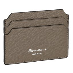 サントーニ SANTONI カードケース 名刺入れ UFPPA2377-FOAN/CFM50 サフィアーノレザー クレジットカードホルダー レディース メンズ ユニセックス ベージュ 本革 レザー