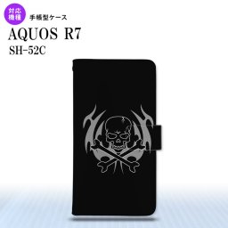 SH-52C AQUOS R7 手帳型スマホケース カバー ドクロ  nk-004s-r7-dr514
