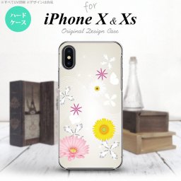 【iPhoneX】【スマホケース/スマホカバー】【アイフォンX】iPhoneX スマホケース カバー アイフォンX 花柄・ミックス（B） 白 nk-ipx-274【メール便送料無料】