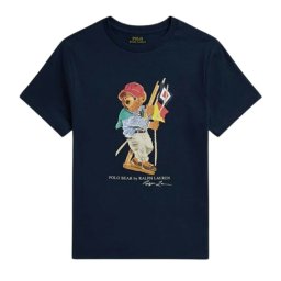 ポロ ラルフローレン POLO RALPH LAUREN Tシャツ 半袖 クルーネック トップス コットン ポロベア くま ギフト 323A12428 002 キッズ ネイビー