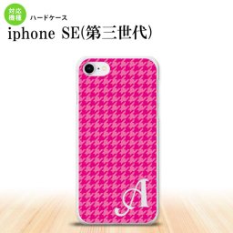 iPhoneSE 3 iPhoneSE 3 スマホケース ハードケース 千鳥 格子 小 ピンク +アルファベット メンズ レディース nk-ise3-901i