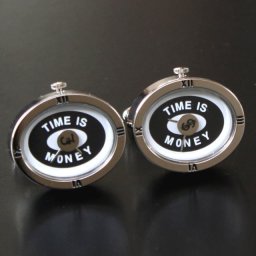 鎌倉カフス工房 Time is Money時計 カフスボタン・カフリンクス メンズ  ew028 結婚式 旦那 プレゼント ギフト 彼氏 父の日 誕生日プレゼント