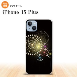 iPhone15 plus iPhone15 plus スマホケース 背面ケースソフトケース 花火 大玉 黒 2023年 9月発売 nk-i15pl-tp215