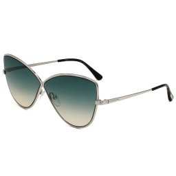 トムフォード TOM FORD サングラス アイウェア ノーズパッド FT0569 S 16W 65 フォックス型 メンズ レディース ユニセックス シルバー+ブリーズグリーングラデーション