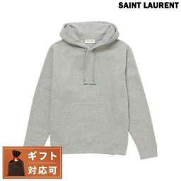 サンローラン ブランド パーカー レディース 709869 Y36ZN 1476 M リヴゴーシュ フーディ 長袖 スエット プルオーバー グレー YSL パリ おしゃれ ギフト