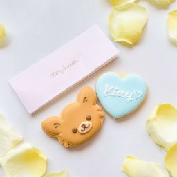 【チワワ＋ハート】アイシングクッキー2枚セット