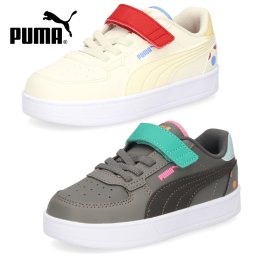 プーマ スニーカー ベビー キッズ シューズ PUMA ケーブン 2.0 サマーキャンプ AC+ インファント 395442 01 ホワイト 02 グレー 水玉 ベビー靴
