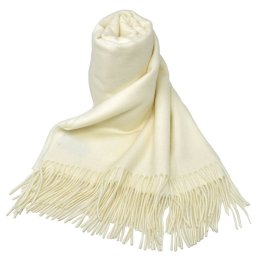 ジョンストンズ Johnstons マフラー WA000056SA0000 22 無地 カシミヤ ストール 大判 メンズ レディース WHITE ホワイト 白
