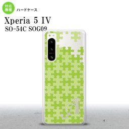 Xperia 5 IV Xperia5 IV スマホケース 背面ケース ハードケース パズル 緑 +アルファベット 2022年 10月発売 nk-xp54-1207i