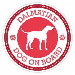 セーフティサイン ステッカー Dog on board DALMATIAN ダルメシアン レッド 直径13cm あおり運転 対策 カーステッカー 煽り運転対策 自動車用 屋外 屋内 防水 かわいい おしゃれ 安全対策 カーサイン 肉球マーク