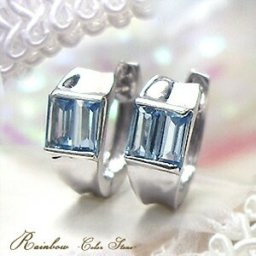 【大特価】pt900 K18YG/PG/WG カラーストーン バケットカット フープピアス【レールセッティング】 カラーストーン (2×4) 長方形 バケットカット 誕生石 レディース メンズ フープ 中折れ 誕生日 記念日 10周年 【送料無料】   LP-453B
