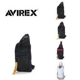 AVIREX アビレックス AVX591  ボディバッグ ワンショルダーバッグ 斜めがけバッグ ミリタリー 鞄 ユニセックス 男女兼用 軽量 アウトドア 撥水 雨に強い ターポリン キャンバス タウン レジャー プレゼント おしゃれ 人気