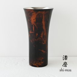 漆磨カップ 漆流し L 黒 シングルカップ SCS-L501 タンブラー カップ  ウチキ 山中塗 白檀 漆磨(シーマ) ステンレスタンブラー おしゃれ 燕研磨 ビール 燕三条 日本製 ハイボール 越前和紙 プレゼント 男性 高級  ビアタンブラー ギフト 退職祝 父の日 敬老の日