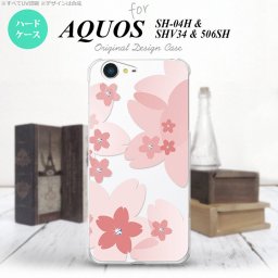 【SHV34】【スマホケース/スマホカバー】【アクオス セリエ】SHV34 スマホケース AQUOS SERIE SHV34 カバー アクオス セリエ 花柄・サクラ ライトピンク nk-shv34-058【メール便送料無料】