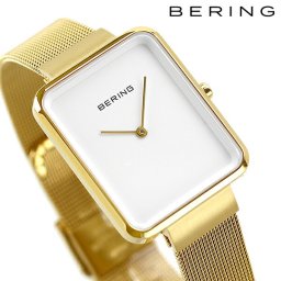 ベーリング 時計 レディース スマート スクエアコレクション 28mm 腕時計 ブランド 14528-334 ホワイト ゴールド