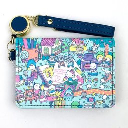 サンリオ サンリオキャラクターズ ラッピング風 リール付き2つ折りパスケース 定期入れ