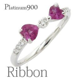 指輪 リボン リング ロードライトガーネット 1月誕生石 ダイヤモンド 0.08ct プラチナ プラチナ900 pt900 りぼん 誕生石 レディース ジュエリー アクセサリー  プレゼント ギフト 人気 おすすめ 送料無料
