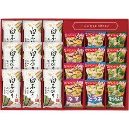アマノフーズ フリーズドライ味噌汁 白子のり ギフト [26-2897-107] AMS-35A おみそ汁 味のり 詰め合わせ セット 贈り物 御中元 御歳暮 内祝い 出産 結婚 お返し ギフト
