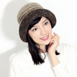 帽子 レディース ハット 毛 秋 冬ミセス ブランド 暖かい クロッシェハット ダックス DAKS 日本製 ニット素材 ボーダー柄 帽子 茶 ブラウン 母の日