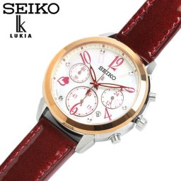 SEIKO セイコー レディース 腕時計 ルキア クロノグラフ カレンダー レザー srw812p1