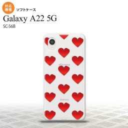 SC-56B Galaxy A22 スマホケース ソフトケース ハート A 赤 メンズ レディース nk-a22-tp017