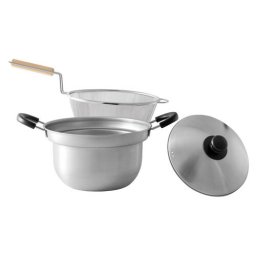 【送料無料・包装無料・のし無料】ダンチュウ 木柄ザル付鍋セット22cm DA-36(A3)ギフト 敬老の日 入学祝い 卒業祝い 就職祝い 結婚祝い 誕生日 出産祝い 引越祝い 香典返し 新盆 初盆 御礼 お中元 内祝い 快気祝い ご挨拶 志 法事