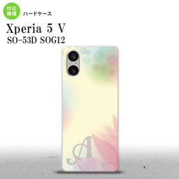 Xperia 5V Xperia 5V スマホケース 背面ケース ハードケース ぼかし 花柄 黄 +アルファベット 2023年 10月発売 nk-xp55-1592i