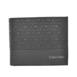カルバンクライン Calvin Klein(CK) 財布 K50K509626 01I SUBTLE MONO BIFOLD 小銭入れ付き 二つ折り財布 メンズ ブラック