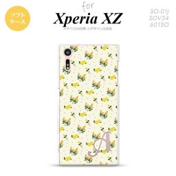 【SO01J】【スマホケース/スマホカバー】【エクスペリア XZ 】SO01J スマホケース XPERIA XZ ケース エクスペリア XZ  イニシャル 花柄・バラ（F） 黄 nk-so01j-tp251ini【メール便送料無料】