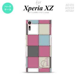 【SO01J】【スマホケース/スマホカバー】【エクスペリア XZ 】SO01J スマホケース XPERIA XZ ケース エクスペリア XZ  イニシャル パッチワーク風 ミックスB nk-so01j-1672ini【メール便送料無料】