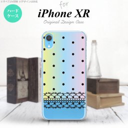 iPhoneXR iPhone XR スマホケース ハードケース ドット レース B パステル メンズ レディース nk-ipxr-357