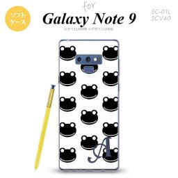 Galaxy Note 9 ギャラクシー ノート9 SC-01L SCV40 スマホケース カバー ソフトケース カエル・かえる （G） イニシャル 対応 nk-note9-tp167i[スマホ,スマホケース,スマホカバー,ケース,カバー,ジャケット]