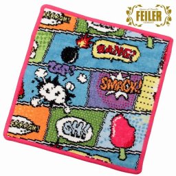 FEILER フェイラー ハンカチ タオル タオルハンカチ 25cm コミックス Comics Feiler Chenille Towel ヒ゜ンク