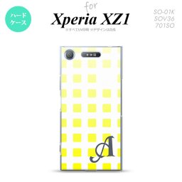 【SO01K】【スマホケース/スマホカバー】【エクスペリア XZ1】SO01K スマホケース Xperia XZ1 ケース エクスペリア XZ1 イニシャル スクエア 黄 nk-so01k-1364ini【メール便送料無料】