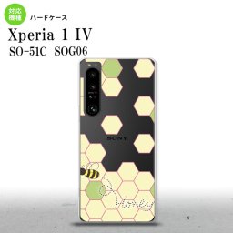 SO-51C SOG06 XPERIA 1 IV Xperia 1 IV スマホケース 背面ケース ハードケース ハニー クリア 緑 メンズ レディース nk-xp14-1682