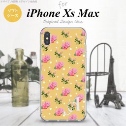 iPhoneXsMax iPhone XS Max スマホケース ソフトケース 花柄 バラ ドット オレンジ +アルファベット メンズ レディース nk-ixm-tp243i