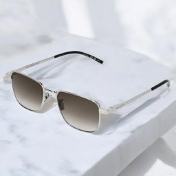 サンローラン サングラス メンズ レディース ブランド SAINT LAURENT SL 529 シルバー/グリーン