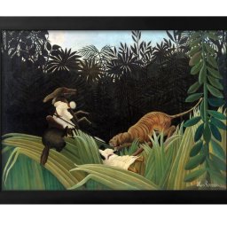 アンリ ルソー トラに襲われる兵士 A3 サイズ ポスター アート おしゃれ 絵画 インテリア 北欧 イラスト マット紙 艶消し アートパネル 額 フレーム デザイン 壁掛け ギフト 新築祝い ディスプレイ 引越し祝い　新生活　空間デザイン 